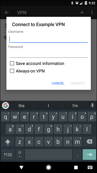安卓VPN账号设置