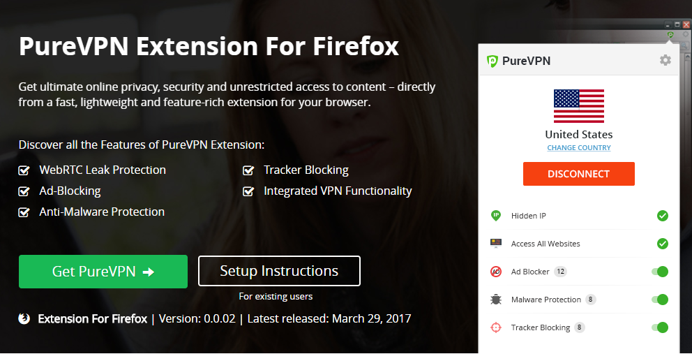 purevpn extension for firefox